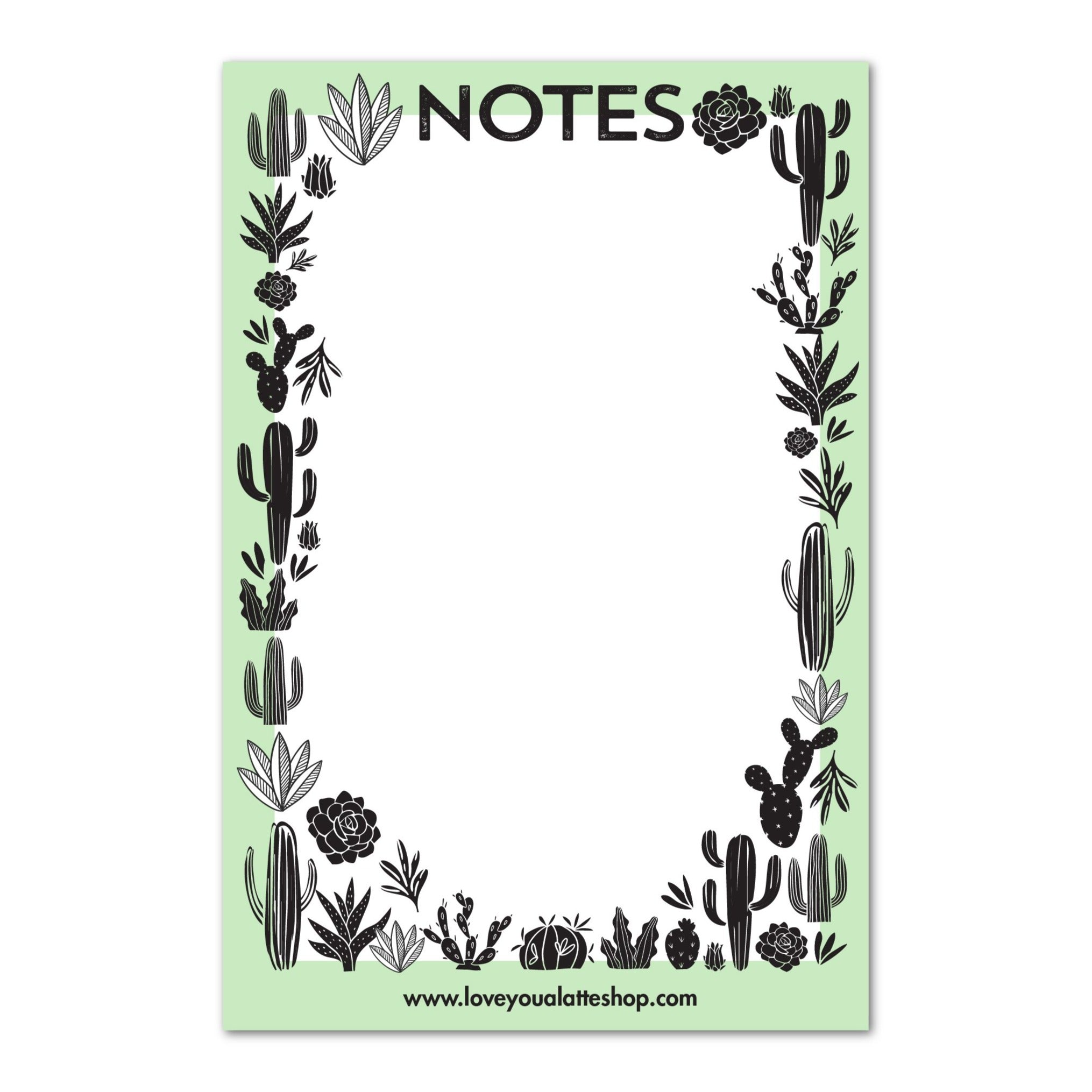 succulent notepad Cacti Notes Notepad – LoveYouALatteShop