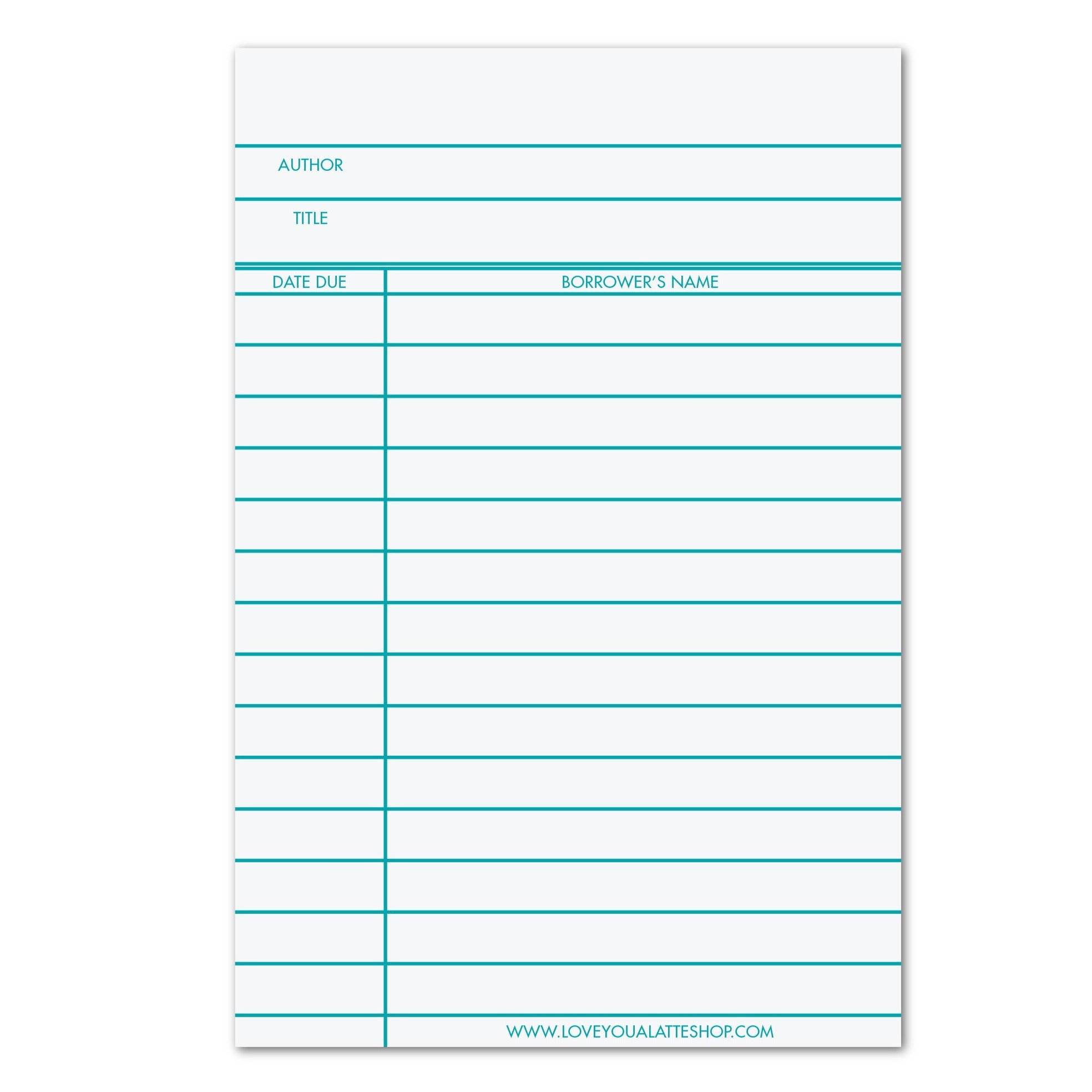 Library Card Blank Template Reading Is For Everyone! – Lincoln's New