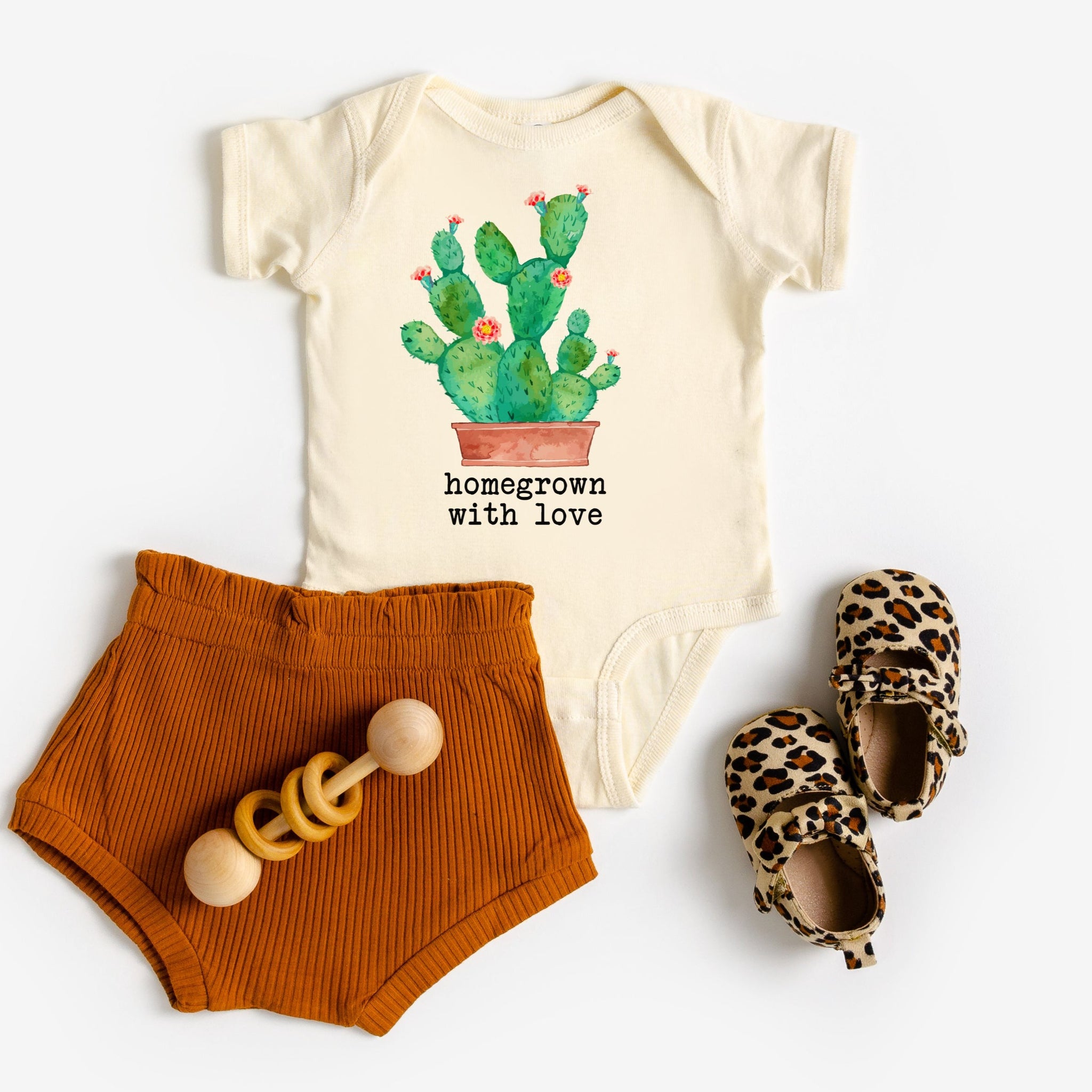 Homegrown with Love Cactus Natural Baby Bodysuit – LoveYouALatteShop